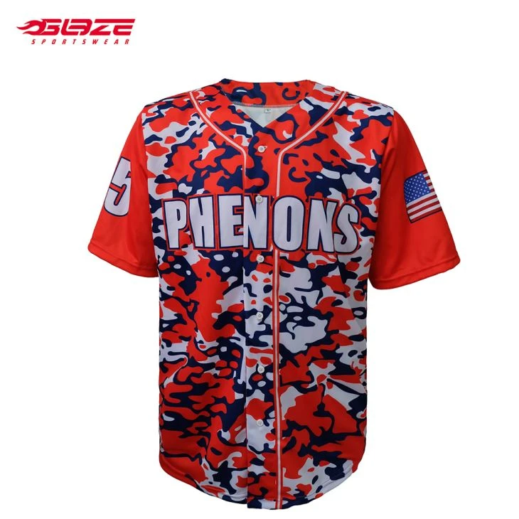 Full Dye Button Down Baseball Jersey Full Dye Button Down Baseball Jersey